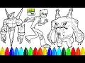 BEN 10 Coloring Pages 8 Colouring Pages for Kids With Colored Markers