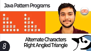 Java Pattern Programs Alternate Rows Columns Right Triangle