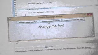 Java Font GUI