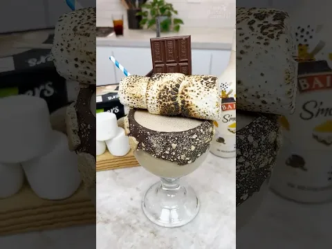 S'mores Milkshake Goblet c #cocktail #chocolate