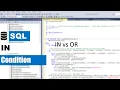 SQL IN OPERATOR SQL IN KEYWORD IN VS OR SQL TUTORAL BEGINNER SQL TUTORIAL