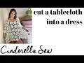 Make a dress with a tablecloth in less than a minute - Easy lace table cloth poncho summer dress DIY