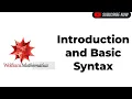 introduction to Mathematica How it use in Mathematics Basic Syntax and Structure Wolfram