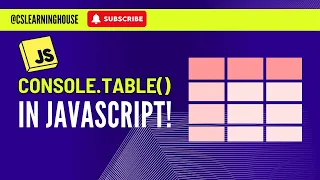Master the Console table Method in JavaScript Beginner-Friendly Guide