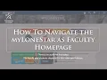 Navigate the myLoneStar Faculty Homepage
