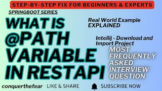 What is the Purpose of PathVariable in Spring Boot Spring Boot Tutorial conquerthefear