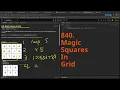 Leetcode Daily Challenge 840 Magic Squares In Grid