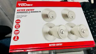 UNBOXING HYPER TOUGH DOUBLE KEYED ENTRY DOORKNOBS DEADBOLTS FROM WALMART