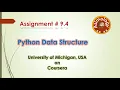 Python Data Structure Assignment 9 4 solution