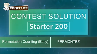 Permutation Counting Easy PERMCNTEZ Starter 200 CodeChef Solution