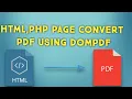 dompdf using codeigniter Tamil html php page to pdf convert just 3 minutes