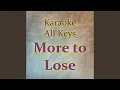 Download Lagu More to Lose (Karaoke Version)