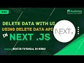 Delete Data from UI in NextJS using API NextJS MongoDB Tutorial in Hindi