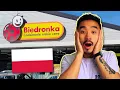American Goes Shopping In Polish Supermarket