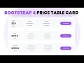 Bootstrap 4 Pricing Table Card Design Responsive Bootstrap 4 Pricing Card Table HTML5 CSS3