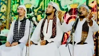 المنشد محمود جمال والمنشد احمد حسن الاقصري والمنشد رضوان محمود حفلة ادفو بأسوان تفاعل الجمهور دندنها