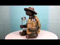 Ebros Slow Seasons Camping Turtle With Wicker Hat Salt And Pepper Shakers 7 H