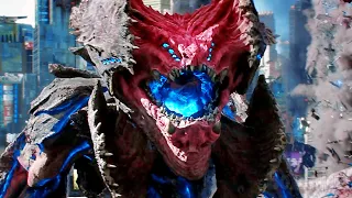 kaiju god vs 3 jaegers full tokyo fight from pacific rim 2 4k