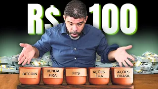 QUAL O MELHOR INVESTIMENTO AGORA? INVESTINDO CEM REAIS TODO MÊS
