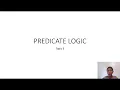 CC 111 Introduction to Predicate Logic Part 1