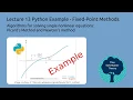 Solve a Nonlinear Equation using Newton s Method with Python ChEn 263 - Supplement to Lecture 13