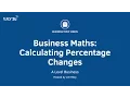 Business Maths - Calculating Percentage Changes