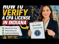 How to verify a CPA license in Indiana