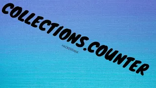 collections Counter Hackerrank Python