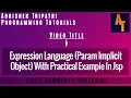 Expression Language In Jsp Part-21 Param Implicit Object of EL Jsp EL