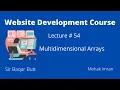 Multidimensional Web Development course in Urdu Sir Baqar Imran