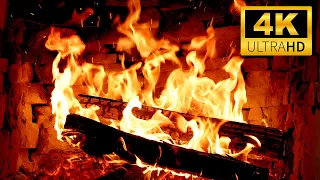 Cozy Fireplace 4K Fireplace With Crackling Fire Sounds Christmas Fireplace Ambience 