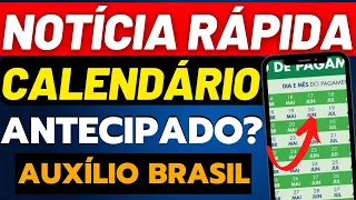 CALENDÁRIO FOI ANTECIPADO? AUXÍLIO BRASIL DE NOVEMBRO! NOTÍCIA RÁPIDA