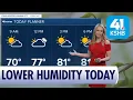Kansas City Forecast Lower Humidity and Isolated Showers Today