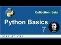Python Beginners Tutorial Collections SETS Basic Programming 7