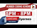 Number coding scheme muling ipatutupad sa Metro Manila simula ngayong araw Dis 1