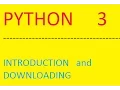 Python 3 Tutorial 1 INTRODUCTION and DOWNLOADING