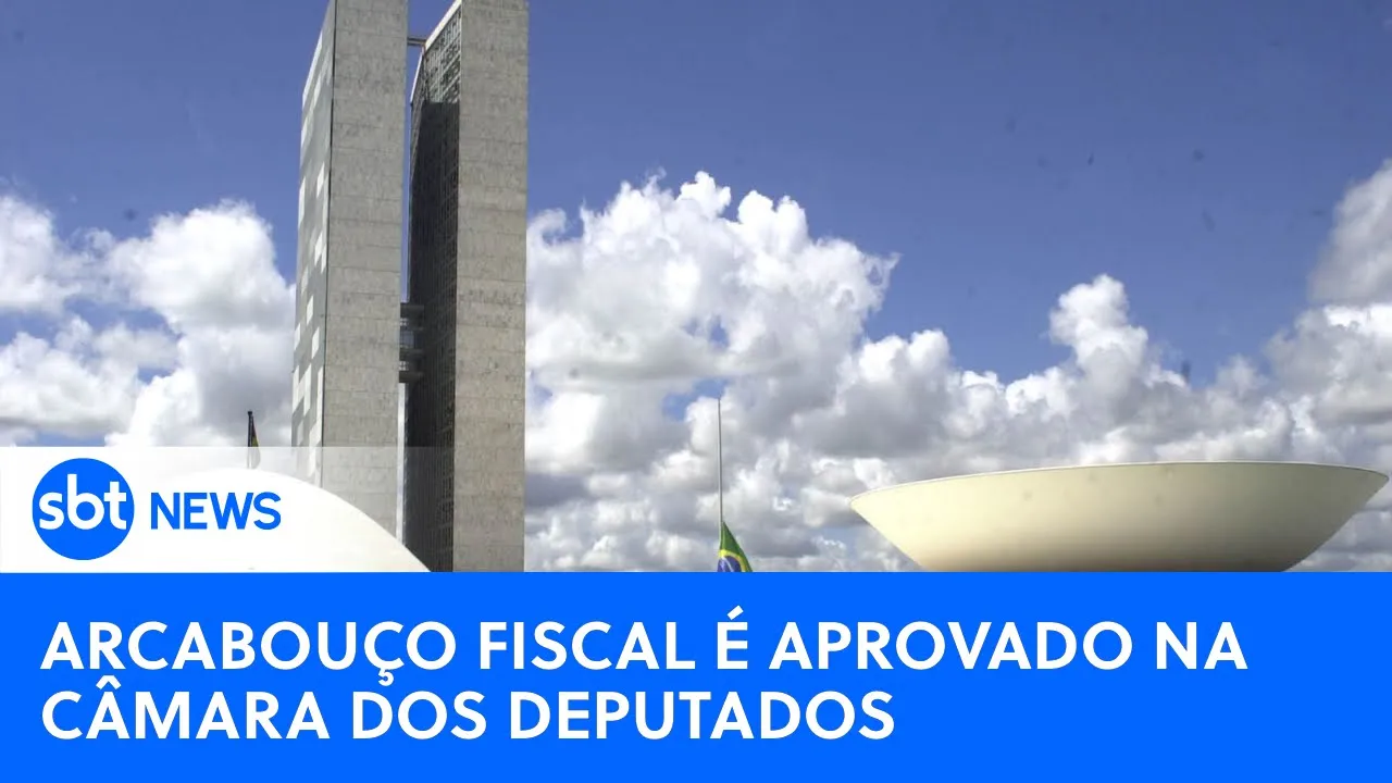 ????SBT News na TV: "Arcabouço Fiscal" é aprovado na Câmara com ampla maioria