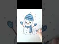 Coloring an ADORABLE snowman