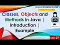 L27 Classes Objects and Methods in Java Introduction Example Java Programming Lectures Hindi