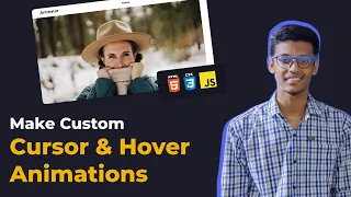 How to Make Custom Cursor and Hover Animation using HTML CSS Javascript Tutorial DoCoNation