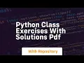 python class exercises with solutions pdf