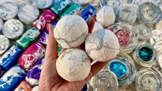 ASMR Crushing soap boxes with starch and glitters | Cutting soap cubes | Clay cracking