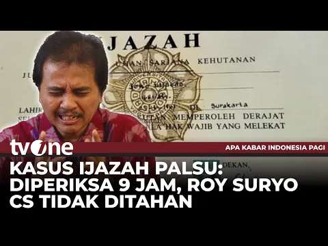 Kasus Ijazah Palsu: Diperiksa 9 Jam, Roy Suryo CS Tidak Ditahan