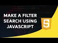 Filter Search List using JavaScript