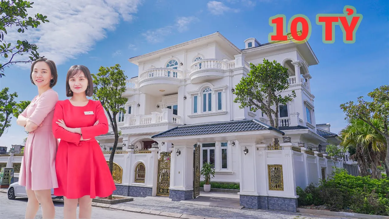 Thiết kế biệt thự 10 tỷ tân cổ điển nổi bật tại KĐT Lạc Hồng Phúc