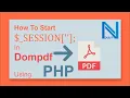 How To Start session In Dompdf Using PHP dompdf tutorial in php