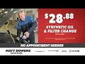 28 88 Full-Synthetic Oil Filter Change at Matt Bowers Chrysler Dodge Jeep Ram in Baton Rouge