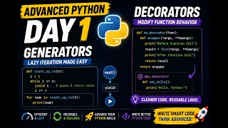 Day 1 of Advanced Python Decorators and Generators