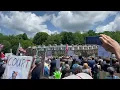 Protesters rally against President Donald Trump in Burlington Vermont during No Kings Day