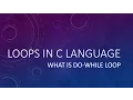 C PROGRAMMING TUTORIAL - do while loop in c HINDI